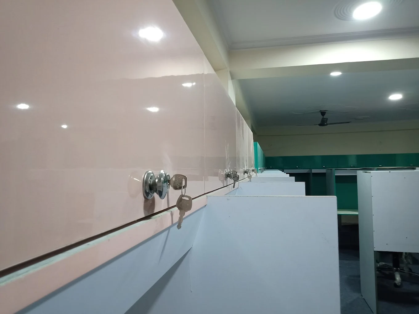 Rows of private, lockable study booths at Readingspace